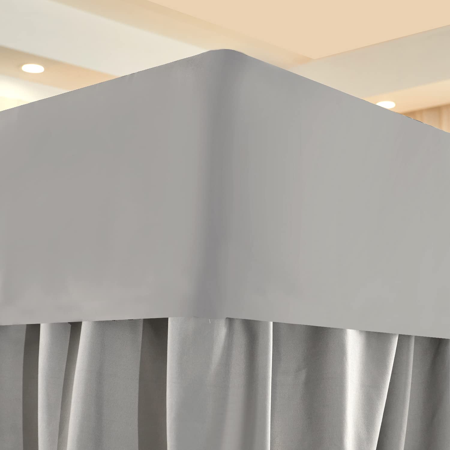 Foto 6 | Cortinas De Cama Con Dosel Mengersi, Lisas, Con Cuatro Esquinas, Gris - Venta Internacional.