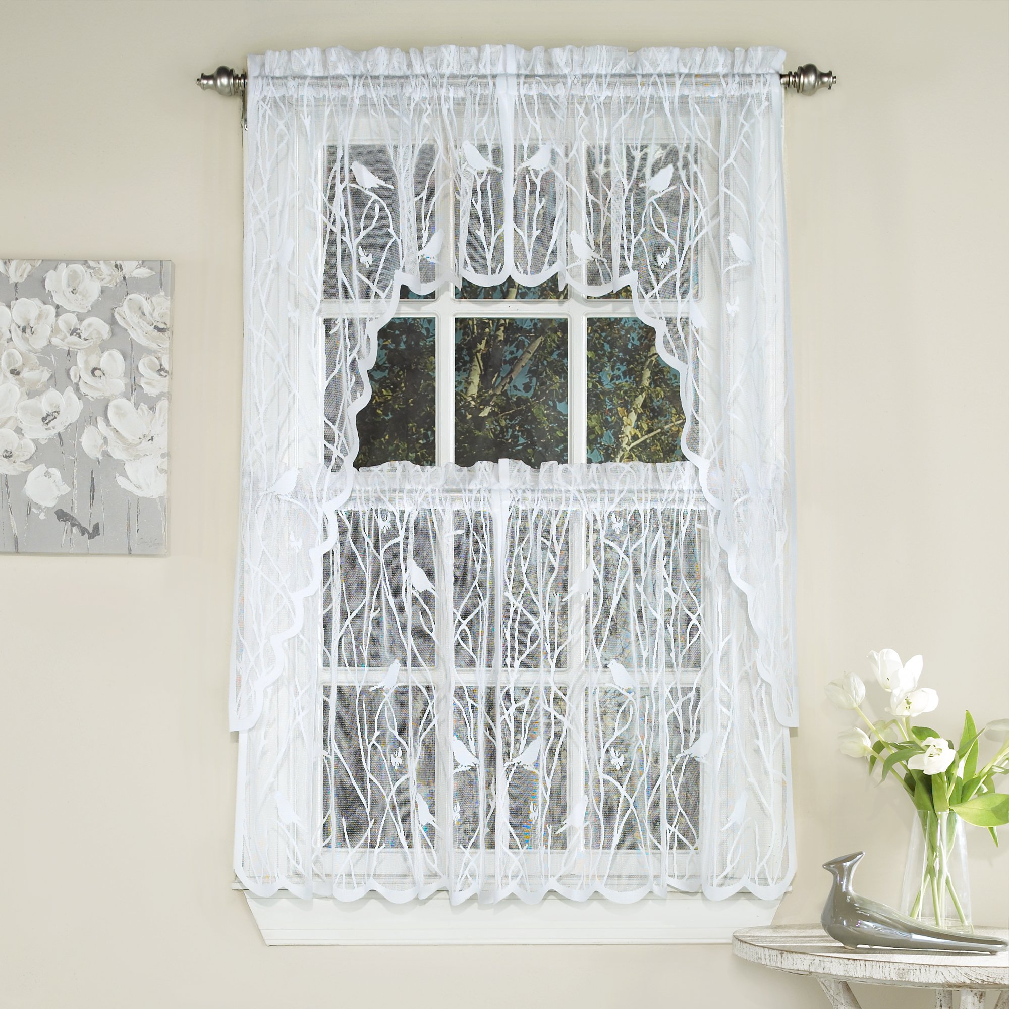 Foto 1 | Juego De Cortinas De Cocina Sweet Home Collection, 5 Piezas, Songbird - Venta Internacional.
