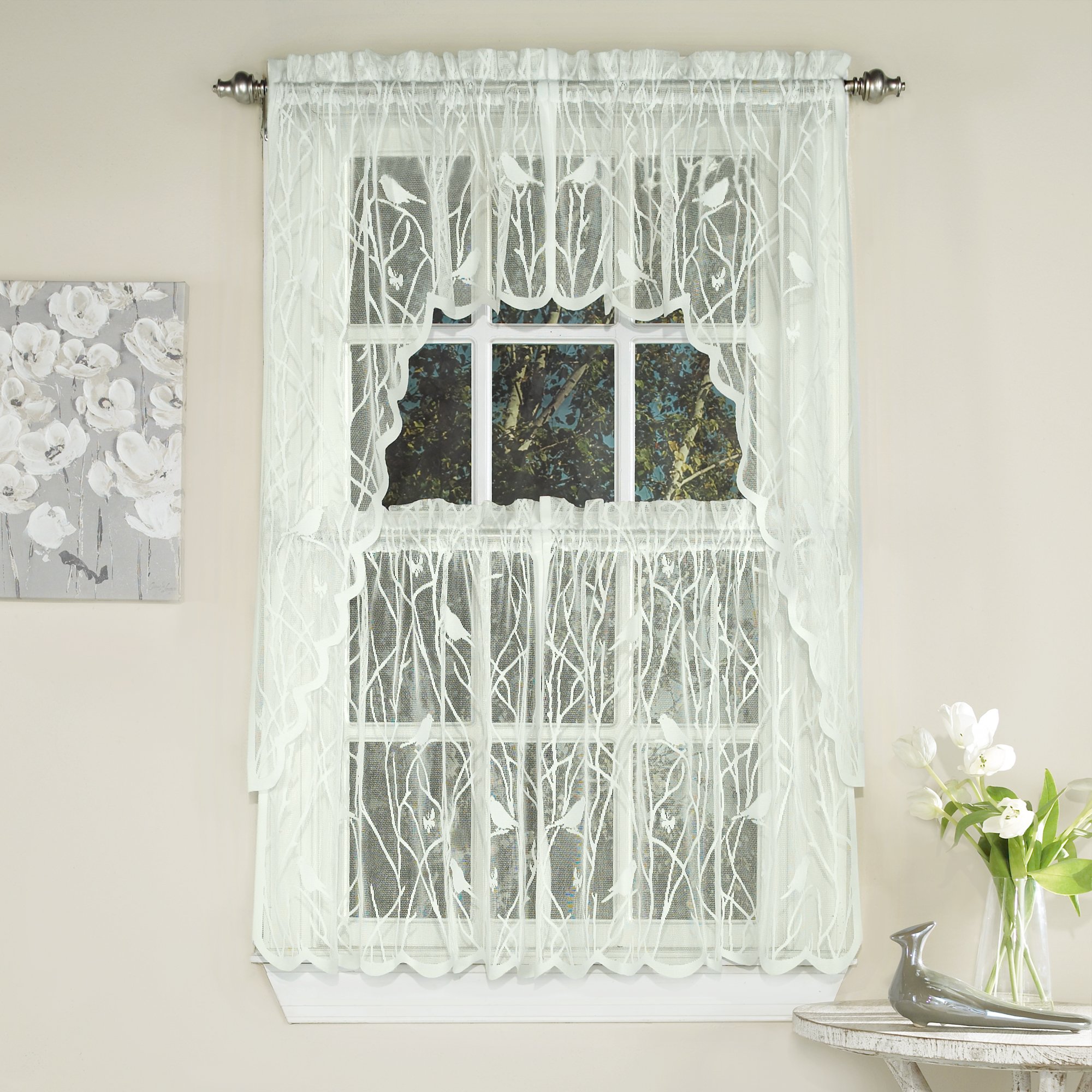 Foto 1 | Juego De Cortinas De Cocina Sweet Home Collection, 5 Piezas, Songbird - Venta Internacional.