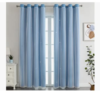 Foto 1 | Cortina Estrellas Blackout Opaca 132 X 214 Cm Cuarto Sala 1