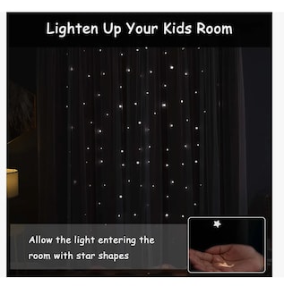 Foto 3 | Cortina Estrellas Blackout Opaca 132 X 214 Cm Cuarto Sala 1