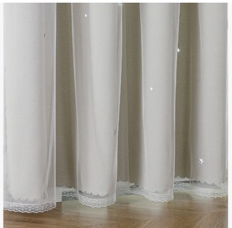 Foto 4 | 2piezas Cortinas Blackout Para Niños 132x244cm Con Estrellas
