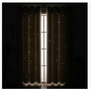 Foto 6 | 2piezas Cortinas Blackout Para Niños 132x244cm Con Estrellas