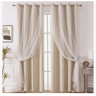 Foto 1 | Cortina Estrellas Blackout Opaca 132 X 214 Cm Cuarto Sala 1
