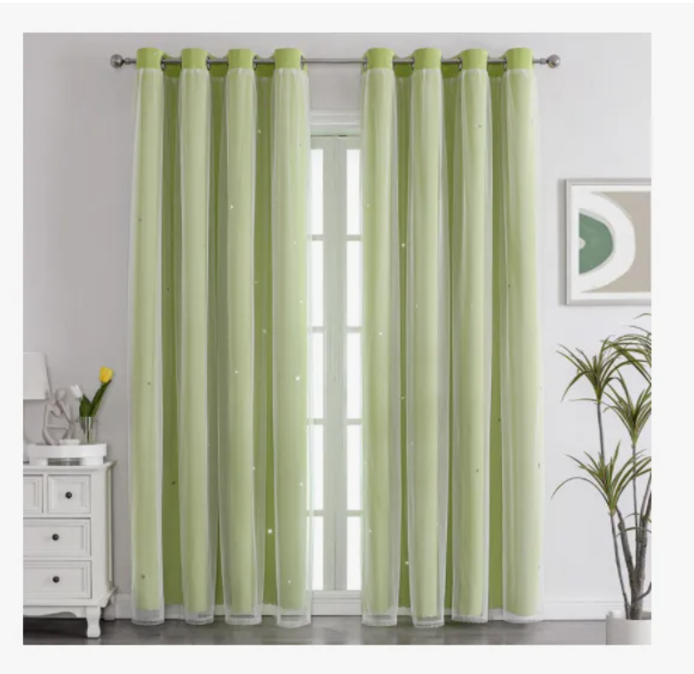 Foto 1 | Cortina Estrellas Blackout Opaca 132 X 214 Cm Cuarto Sala 1