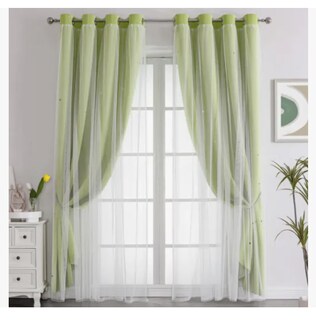 Foto 2 | Cortina Estrellas Blackout Opaca 132 X 214 Cm Cuarto Sala 1