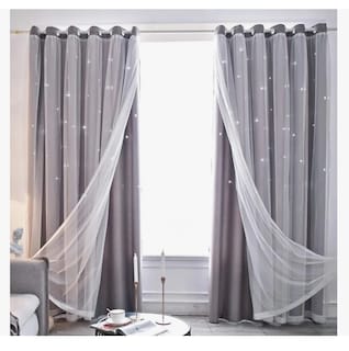 Foto 1 | Cortina Estrellas Blackout Opaca 132 X 214 Cm Cuarto Sala 1