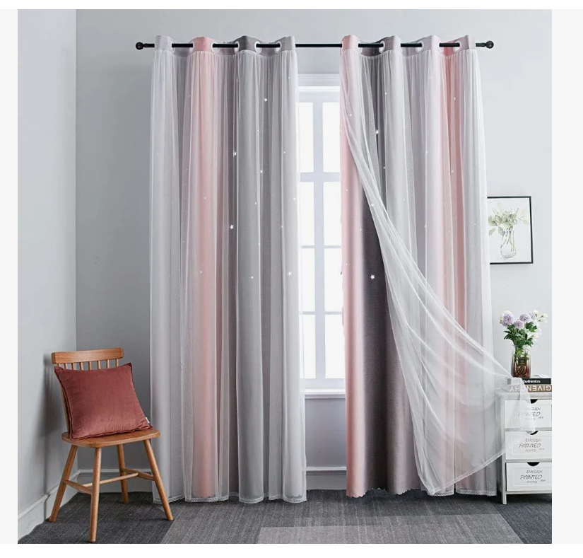 Foto 6 pulgar | 2piezas Cortinas Blackout Para Niños 132*244cm