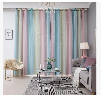 Foto 6 | 2piezas Cortinas Blackout Para Niños 132*244cm
