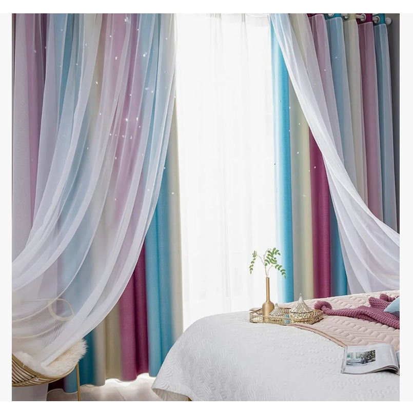Foto 4 pulgar | 2piezas Cortinas Blackout Para Niños 132*244cm