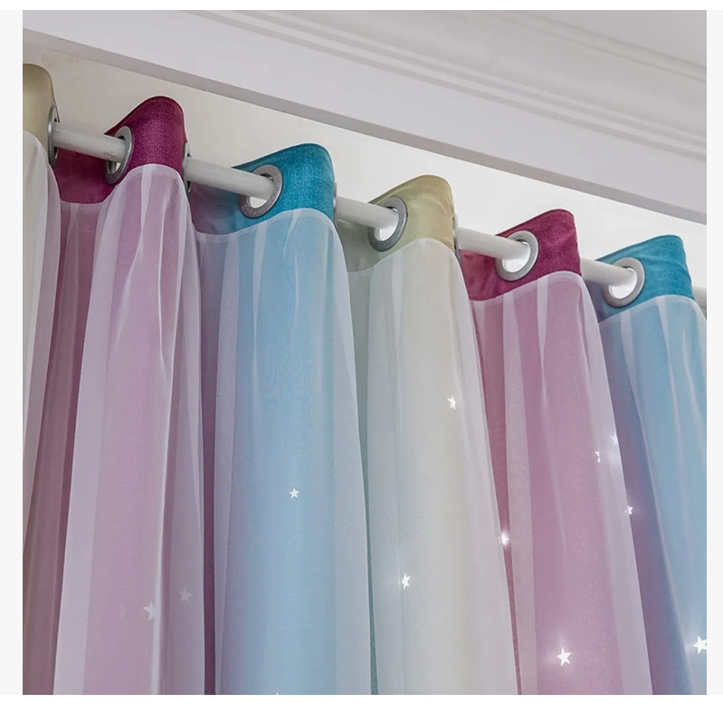 Foto 5 pulgar | 2piezas Cortinas Blackout Para Niños 132*244cm