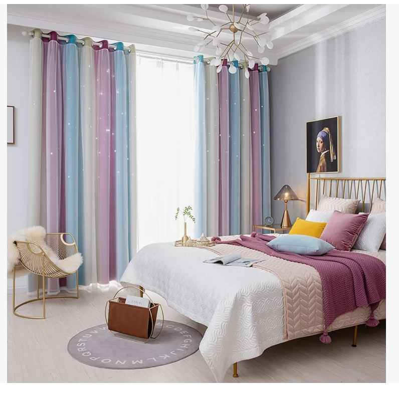 Foto 5 | 2piezas Cortinas Blackout Para Niños 132*244cm