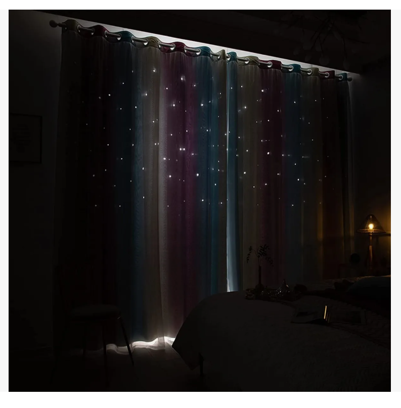 Foto 6 | 2piezas Cortinas Blackout Para Niños 132*244cm