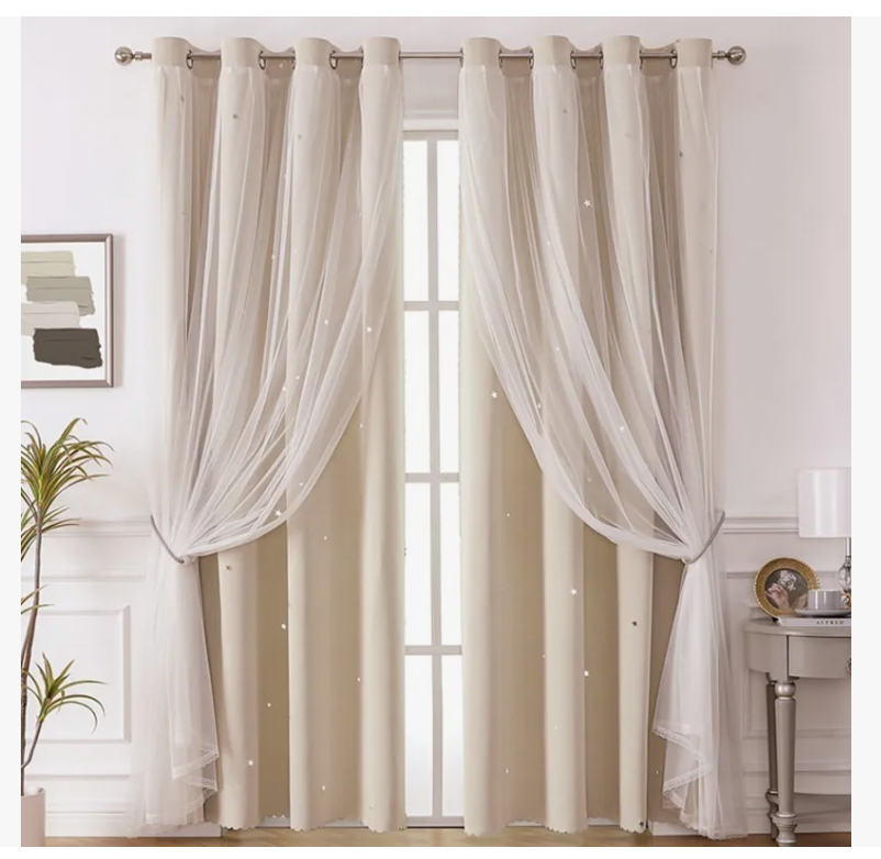 Foto 5 pulgar | Cortina Black Box 100 x 130 cm Beige