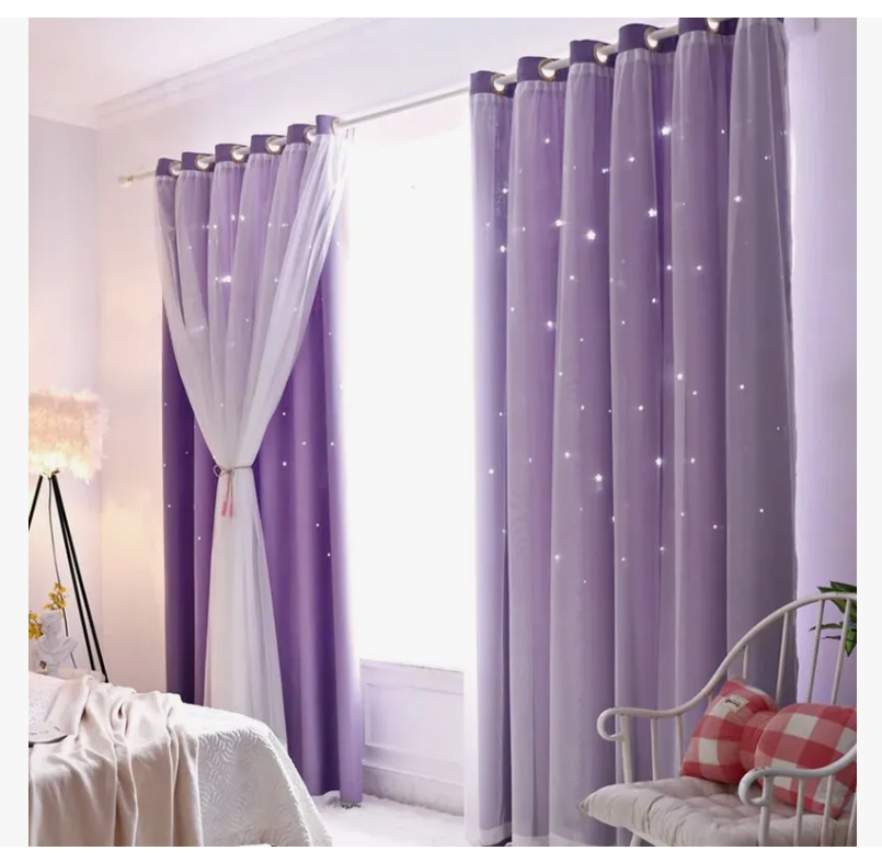 Foto 1 | Cortina Black Boxk 132 x 214 cm Morada