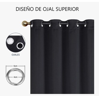 Foto 3 | Cortina Black Box 280 x 220 cm Negra