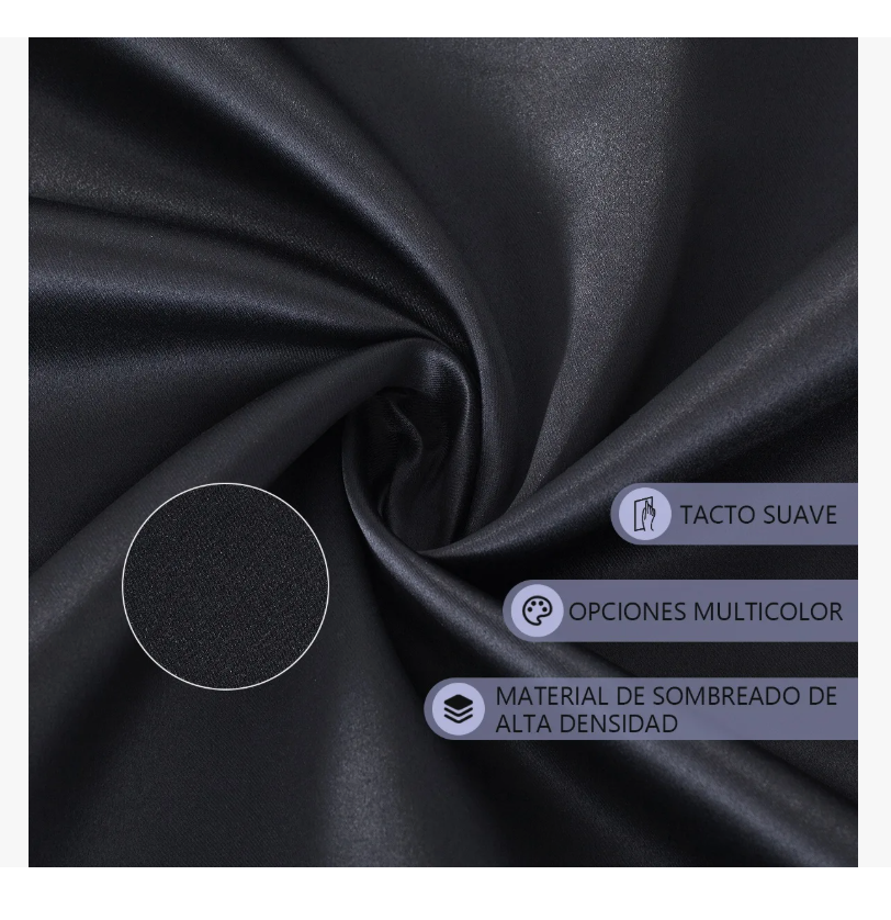 Foto 6 pulgar | Cortina Black Box 280 x 220 cm Negra