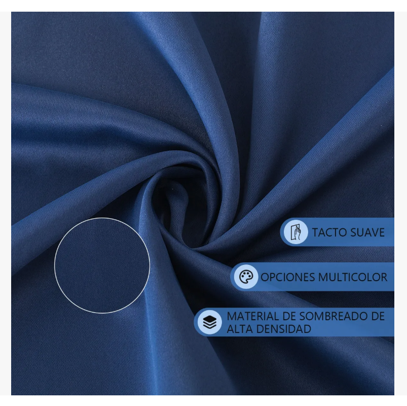 Foto 5 pulgar | Cortina Black Box 280 x 220 cm Azul