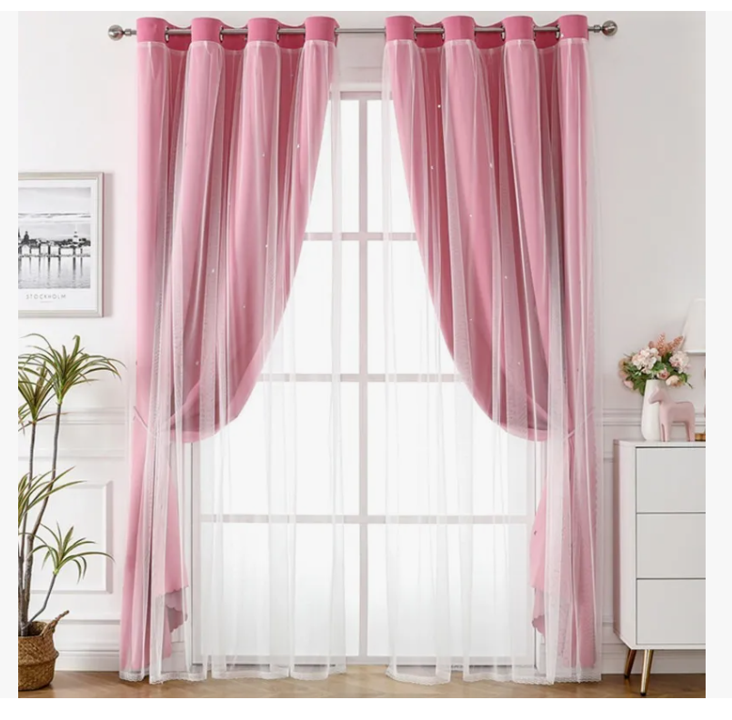 Foto 4 pulgar | Cortina Black Box 100 x 130 cm Rosa