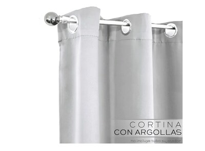 Foto 2 | Cortina Premium 2 Paneles 280x220cm Para Ventana Habitación Sala Color Plata