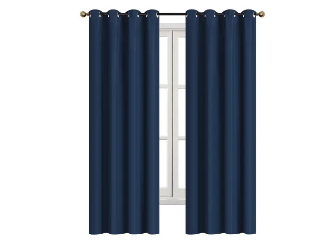Foto 2 pulgar | Cortina  En 2 Paneles 280x220cm Premium Quality! Color Marino Premium