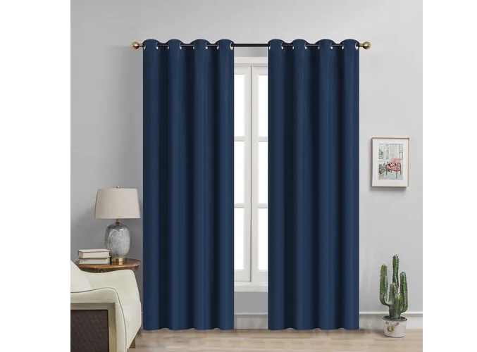 Foto 4 pulgar | Cortina  En 2 Paneles 280x220cm Premium Quality! Color Marino Premium