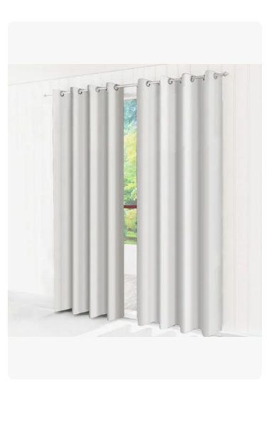 Foto 2 pulgar | Cortinas Con Aros 3.00 X 2.30 M Jgo 2 Pzas Color Blanco