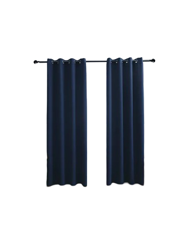 Foto 2 pulgar | Cortinaspara Recamara Sala Premium 270x215cm 2 Paneles Aislamiento Térmico Y Reducción De Ruido Tela Impermeable Azul