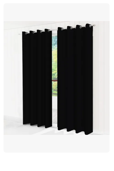 Foto 2 pulgar | Cortinas Con Aros 3.00 X 2.30 M Jgo 2 Pzas Color Negro