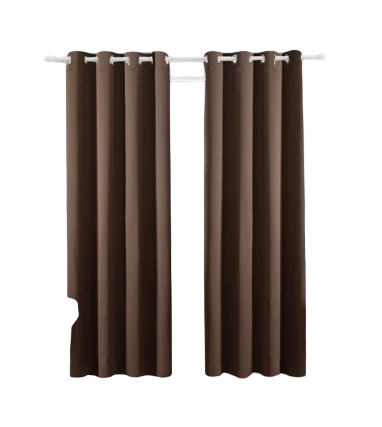 Cortinas Blackout Para Recamara Sala Premium 270x215cm 2 Paneles Aislamiento Térmico Y Reducción De Ruido Tela