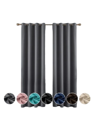 Cortinas Blackout Para Recamara Sala Premium 270x215cm 2 Paneles Aislamiento Térmico Y Reducción De Ruido Tela