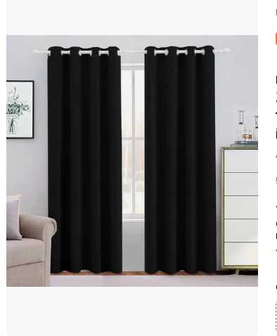Foto 3 pulgar | Cortinas Blackout Para Recamara Sala Premium 270x215cm 2 Paneles Aislamiento Térmico Y Reducción De Ruido Tela