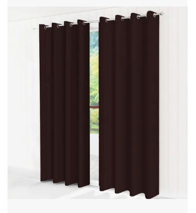 Foto 2 pulgar | Cortinas Con Aros 3.00 X 2.30 M Jgo 2 Pzas Color Chocolate