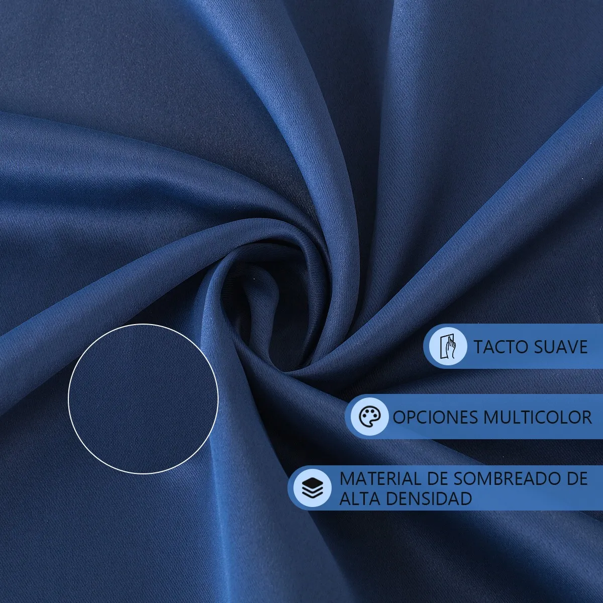 Foto 4 pulgar | Set 2 Cortinas 140x220cm Eo Safe Imports Esi-20443 Azul