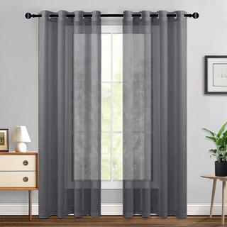 Foto 1 | Cortinas Translúcidas 140 x 220 cm Gris
