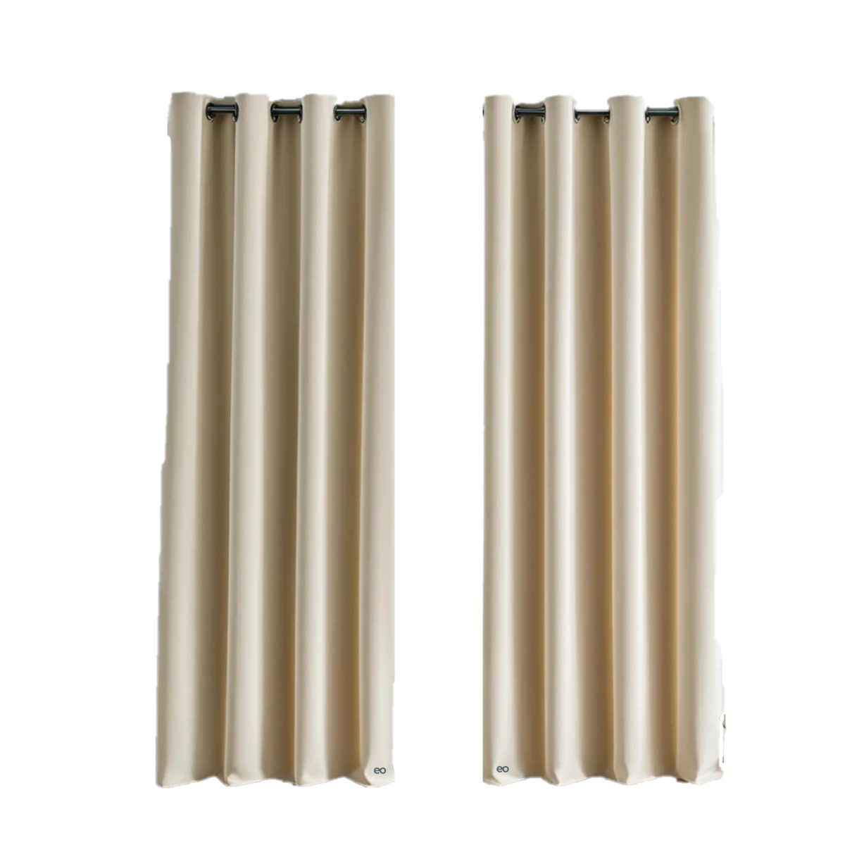 Foto 2 pulgar | Set 2 Cortinas 140x220cm Eo Safe Imports Esi-20444 Beige