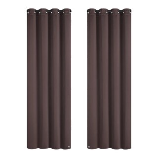 Foto 1 | Set 2 Cortinas 140x220cm Eo Safe Imports Esi-20445 Marron