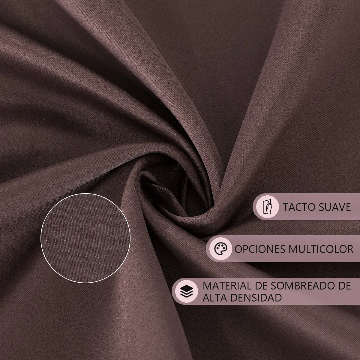 Foto 4 pulgar | Set 2 Cortinas 140x220cm Eo Safe Imports Esi-20445 Marron