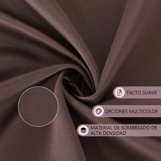 Foto 3 | Set 2 Cortinas 140x220cm Eo Safe Imports Esi-20445 Marron