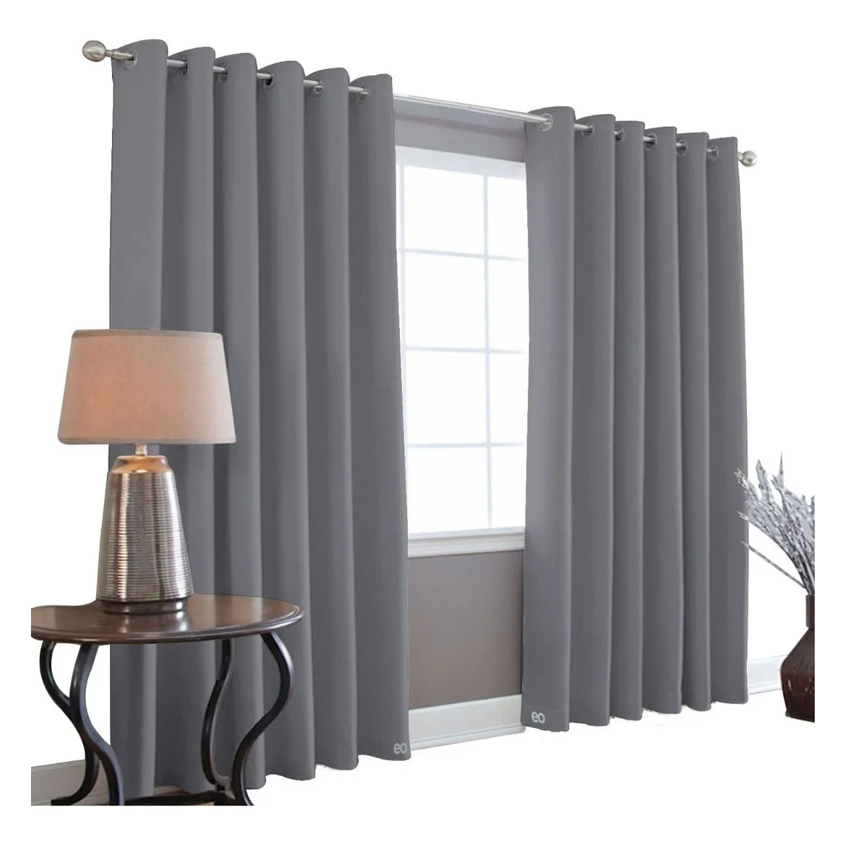 Foto 3 pulgar | Cortinas De Aislamiento Térmico Reduce El Ruido 2pzs Eo Safe Imports Esi-20461 Gris