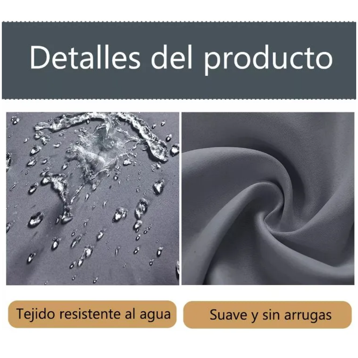 Foto 4 pulgar | Cortinas De Aislamiento Térmico Reduce El Ruido 2pzs Eo Safe Imports Esi-20461 Gris