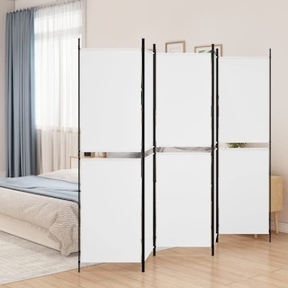 Foto 2 | Separador De Ambientes Vidaxl 5 Paneles Tela Blanca 250 X 200 Cm - Venta Internacional.