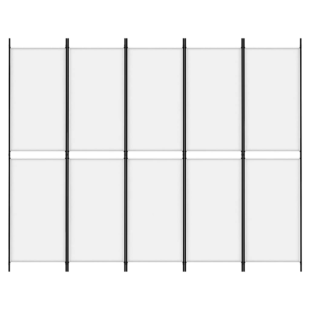 Foto 5 pulgar | Separador De Ambientes Vidaxl  5 Paneles  Tela Blanca  250 X 200 Cm - Venta Internacional.
