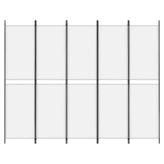 Foto 4 | Separador De Ambientes Vidaxl 5 Paneles Tela Blanca 250 X 200 Cm - Venta Internacional.