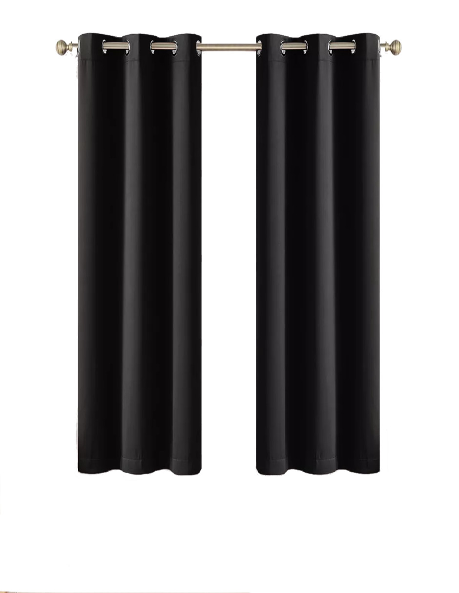 Foto 3 pulgar | Cortinas Blackout Color Negro + Termo De Agua Güish