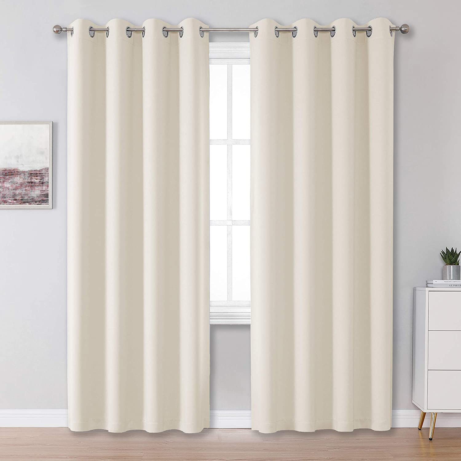 Cortinas Blackout B.Kind & Beyond color Beige 2 Paneles 2.60m Ancho x 2.14m Largo