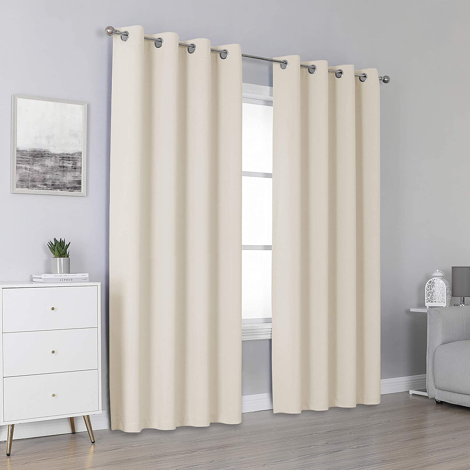 Foto 3 pulgar | Cortinas Blackout B.Kind & Beyond color Beige 2 Paneles 2.60m Ancho x 2.14m Largo