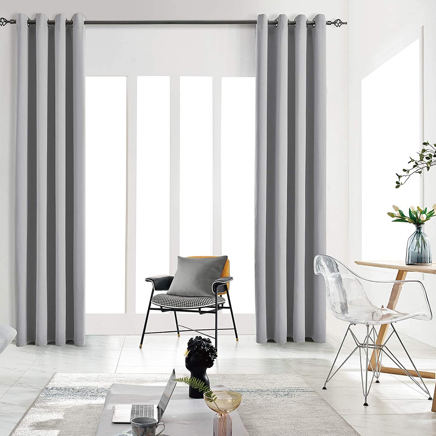 Foto 3 pulgar | Cortinas B.Kind & Beyond Blackout color Gris 2 Paneles