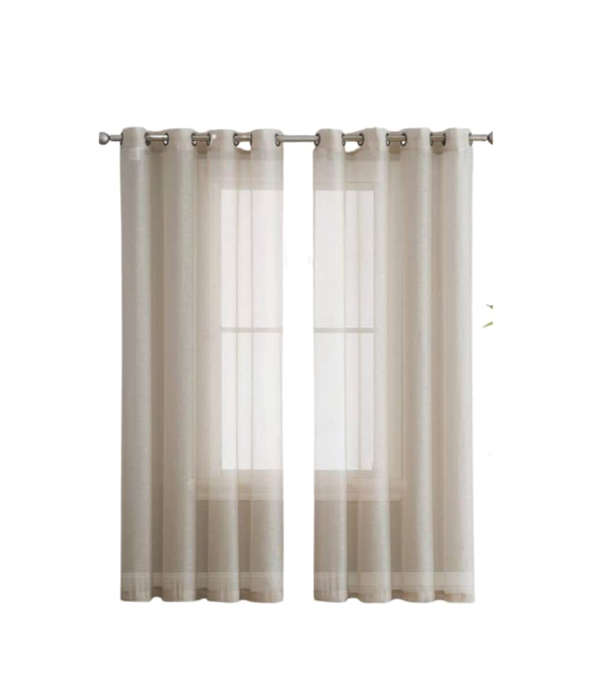 Cortinas B.Kind & Beyond Store Traslucidas color Beige $899