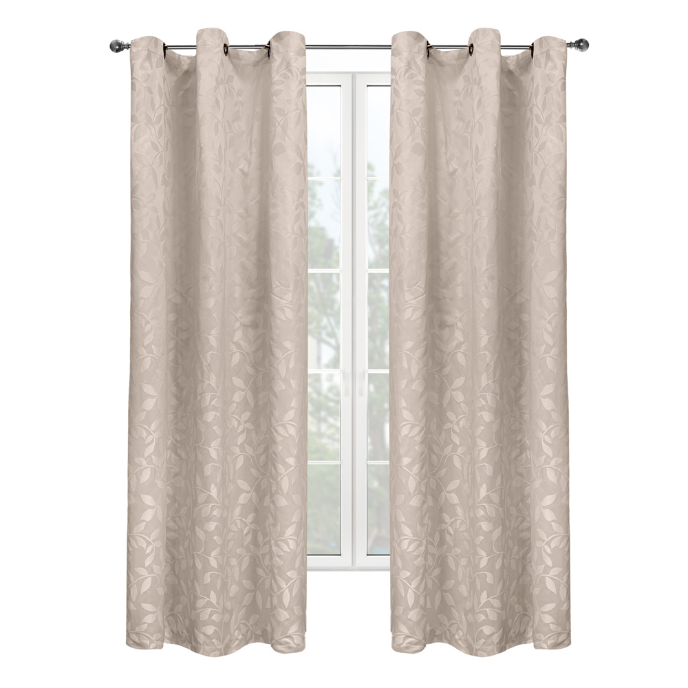 Foto 1 | Cortinas Elefantito Hogar Jacquard 2 Paneles Beige de 1.45 X 2.15 m C/U